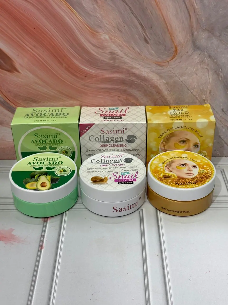 MASKER MATA EYE MASK SASIMI ISI 30 PASANG ORIGINAL MURAH