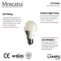 Gambar Moscatta Bulb Bohlam 5W E27 220V - Warm White dari Pusat Lampu Jakarta Kota Administrasi Jakarta Pusat 2 Tokopedia