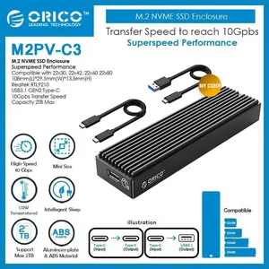 Orico M2PV-C3 SSD M.2 Nvme Enclosure Casing Eksternal Case External M2