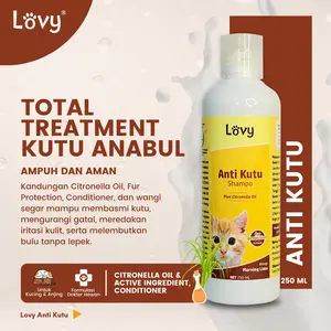 Shampo shampoo anti kutu / lice kucing Shampo LOVY 250 ml