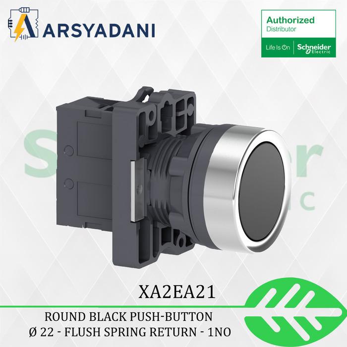 Gambar SCHNEIDER - Round black Push Button Ø 22 - flush spring rtn 1NO / XA2EA21 - 1pcs dari arsyadani.id Kota Administrasi Jakarta Pusat Tokopedia