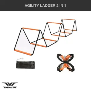 Agility ladder 2 In 1  wannafit tangga agilitas dan hurdle 12 knots