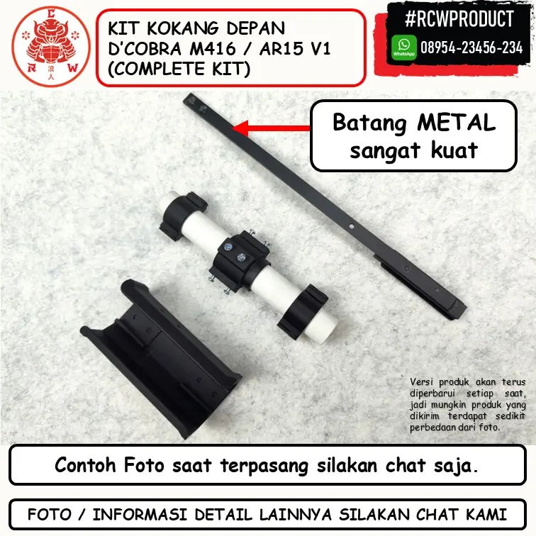 Part Upgrade Kit Kokangan Depan D'Cobra M4 M416 AR15 Spring DCobra AR-15 M-416 Upgrade V1 Versi 1 RCW 0