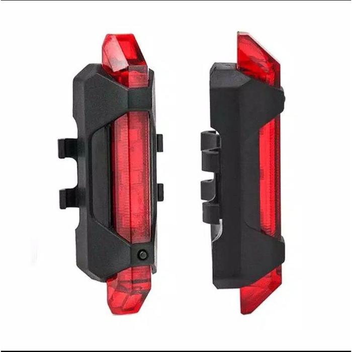 Gambar Lampu Sepeda Belakang LED Light USB Charge - 4 Mode Nyala Lampu dari debalisale Kota Denpasar 4 Tokopedia