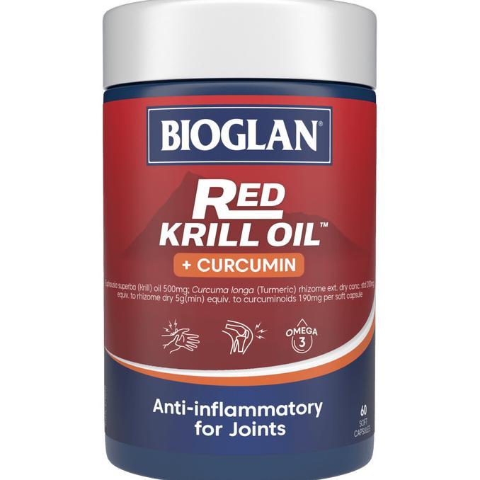 ORIGINAL Bioglan Red Krill Plus Curcumin 60 Capsules