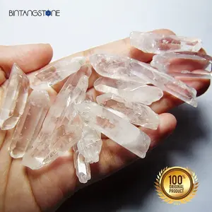 1 Pcs Batu Kristal Terapi Lemurian Seed Clear Crystal Point Healing