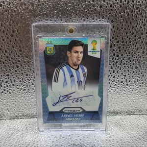 Kartu Bola - Custom Card 2014 Panini Prizm World Cup Signatures #SLME Lionel Messi