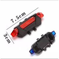 Gambar Lampu Sepeda Belakang LED Light USB Charge - 4 Mode Nyala Lampu dari debalisale Kota Denpasar 2 Tokopedia