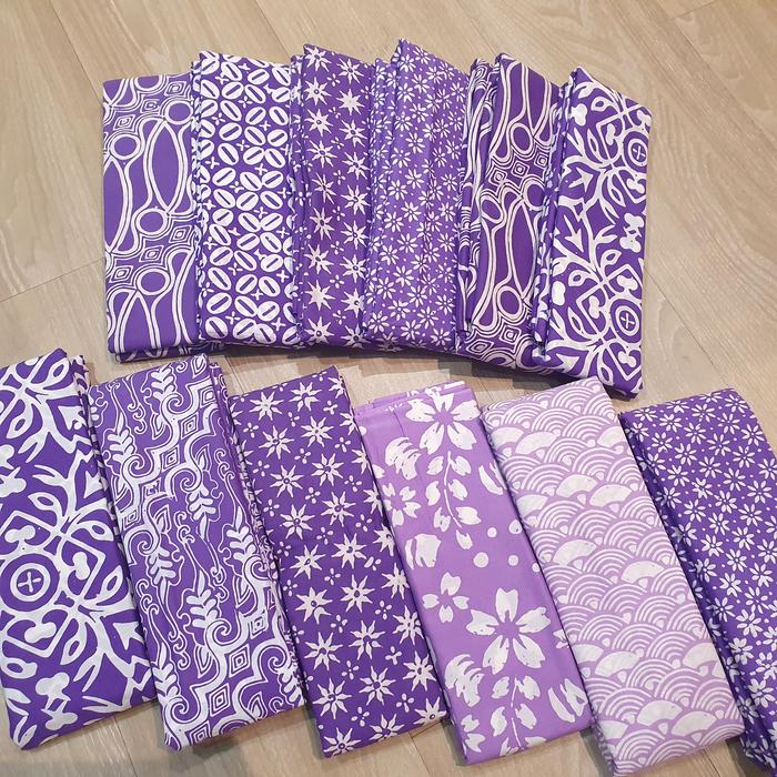 Gambar Kain Batik Garutan warna Ungu (0101319) dari Kayla Batik Kota Administrasi Jakarta Barat Tokopedia