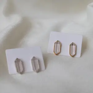 Claire Stud Clear Quartz - Sterling Silver