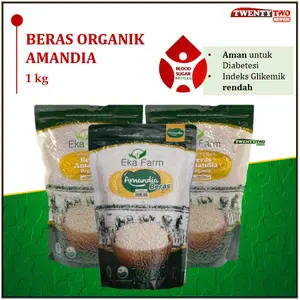 EKA Farm - Beras Amandia Organik (Rendah Gula / Beras Diabetes) 1 Kg