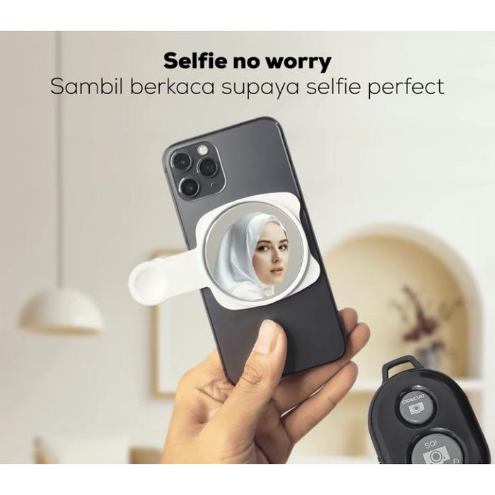 Gambar Mirror Clip HP Klip Cermin HP Klip Kaca Konten dengan Kamera Belakang HP bisa Bluetooth & Praktis untuk Selfie - SELFIE HITAM dari PAYDAY STORE_NEW Kota Administrasi Jakarta Pusat Tokopedia