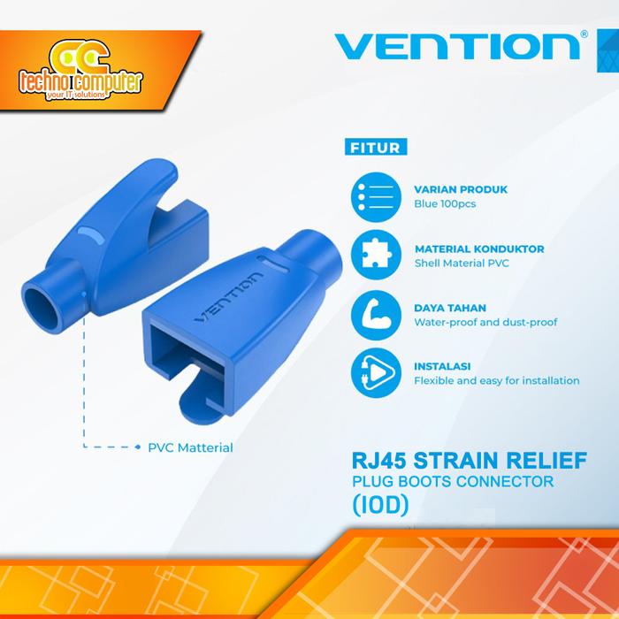 Gambar Vention Plug Boot Connector RJ45 Strain Relief Boots Connector - IOD dari Techno Computer Bali Kota Denpasar Tokopedia