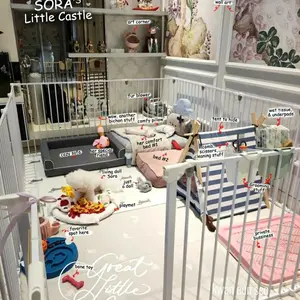Khusus order SKIDA Playpen XY017 White no mat isi 13 panel, 1 gate dan 12 panel extension siap pasang