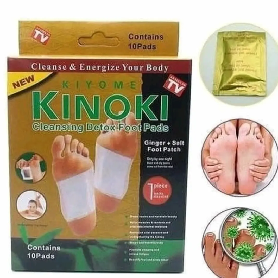 Kinoki Gold Detox Kaki Foot Patch Ginger & Salt 1 box isi 10 pieces