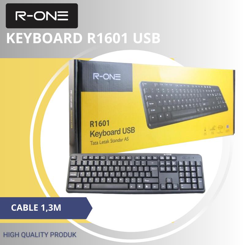 KEYBOARD MURAH KOMPUTER PC USB TERMURAH R-ONE HITAM BLACK TERBARU ...