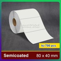 Gambar Label Semicoated 80x40mm Kertas Sticker 80x40 mm Isi 700Pcs 1 Line dari Barcode Store Solutions Kota Administrasi Jakarta Pusat 1 Tokopedia