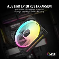 Gambar CORSAIR iCUE LINK LX120 RGB 120mm PWM Single Fan Expansion - Hitam dari Corsair Official Store Kota Administrasi Jakarta Pusat 3 Tokopedia