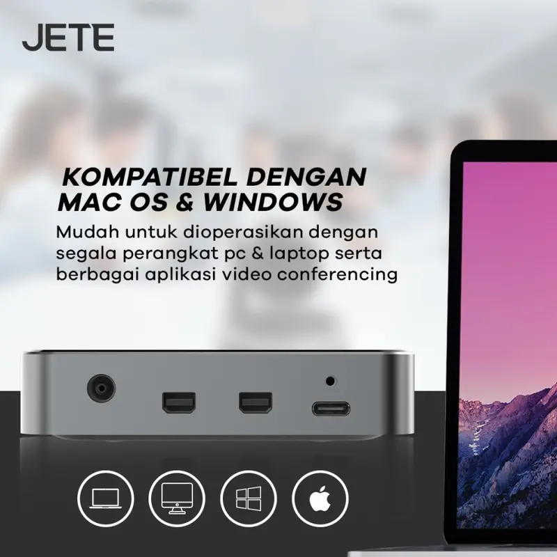 JETE Webcam Video Conference Group 2 4K 12X Zoom With 2 Mic Expansion - Garansi Resmi 2 Tahun 3