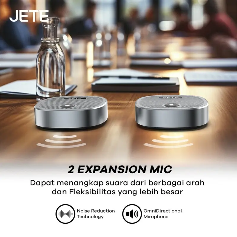 JETE Webcam Video Conference Group 2 4K 12X Zoom With 2 Mic Expansion - Garansi Resmi 2 Tahun 8