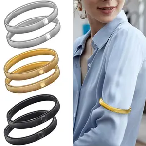 Garter Lengan Shirt Garter Penahan Sleeve Elastis Metal Sleeve Garter Kemeja 2pcs Garter Non Slip
