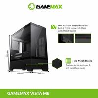 Gambar CASING GAMEMAX VISTA mATX - Mid Tower mATX Case Tempered Glass dari Techno Computer Bali Kota Denpasar 5 Tokopedia