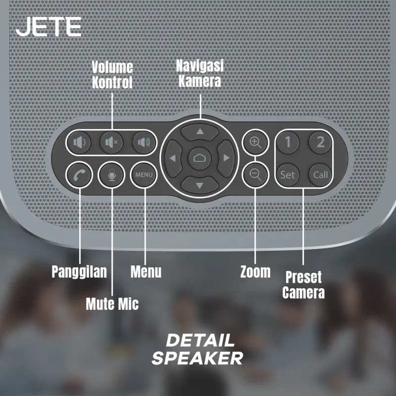 JETE Webcam Video Conference Group 2 4K 12X Zoom With 2 Mic Expansion - Garansi Resmi 2 Tahun 6