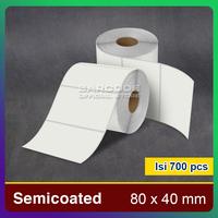 Gambar Label Semicoated 80x40mm Kertas Sticker 80x40 mm Isi 700Pcs 1 Line dari Barcode Store Solutions Kota Administrasi Jakarta Pusat 3 Tokopedia