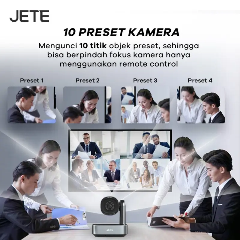 JETE Webcam Video Conference Group 2 4K 12X Zoom With 2 Mic Expansion - Garansi Resmi 2 Tahun 5
