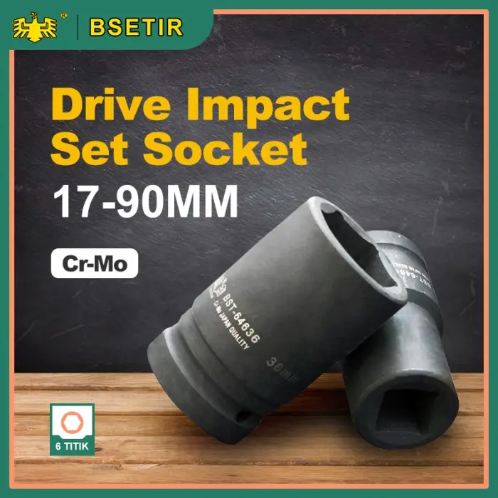 KUNCI SOCKET 6PT/IMPACT SOCKET BESTIR-64617 /MATA SOCKET 1inch