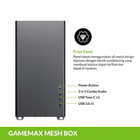 Gambar CASING GAMEMAX MESHBOX - Mid Tower ATX Case Mesh dari Techno Computer Bali Kota Denpasar 3 Tokopedia