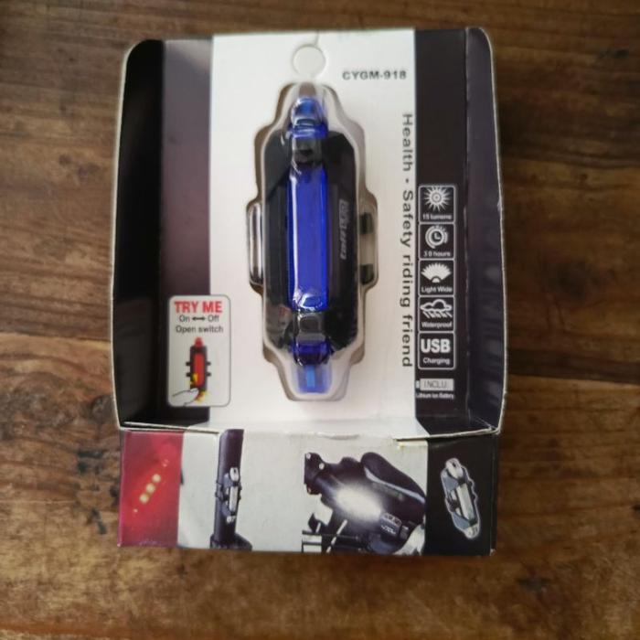 Gambar Lampu Sepeda Belakang LED TaffSport Kualitas Bagus - USB Charge - 4 Mode Nyala dari debalisale Kota Denpasar 5 Tokopedia