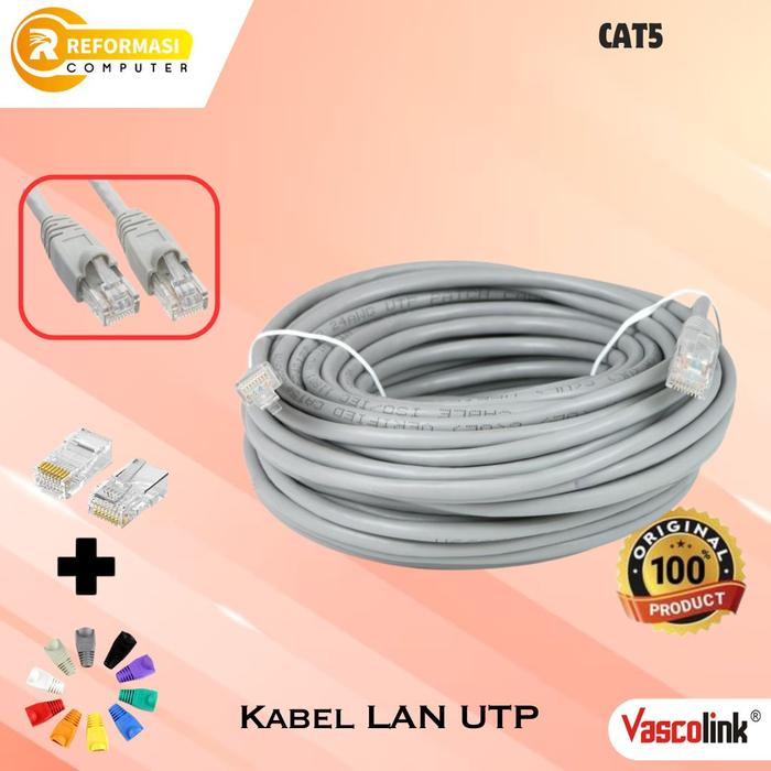Gambar Kabel LAN Vascolink 5 M UTP RJ45 Cat5 ORIGINAL Vascolink 5 Meter dari Reformasi Computer Kota Administrasi Jakarta Barat Tokopedia