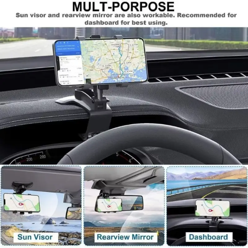 (JMB) Phone Holder Mobil NB35 4 in 1 Dudukan Hp Universal Original Untuk Pemasangan Di Dashboard Sunvisor Rearview 3