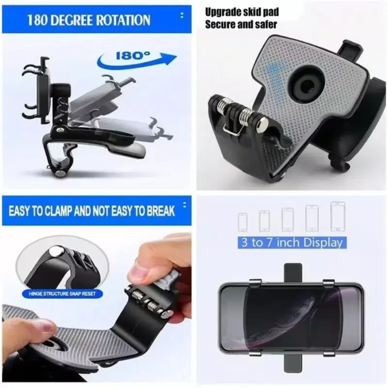 (JMB) Phone Holder Mobil NB35 4 in 1 Dudukan Hp Universal Original Untuk Pemasangan Di Dashboard Sunvisor Rearview 5