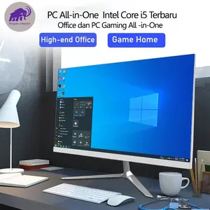 MA Komputer Full PC All-in-One Baru Terbaru HD Super Tipis Intel Core i3/i5/i7 Untuk Rumah, Belajar, Kantor, Gaming dan Hiburan - 19/22/24/27 Inch Curve Gratis Keyboard dan Mouse! . Kemasan karton dan busa Rak Kayu Inklusif.Garansi 1 Tahun Kabel Putih