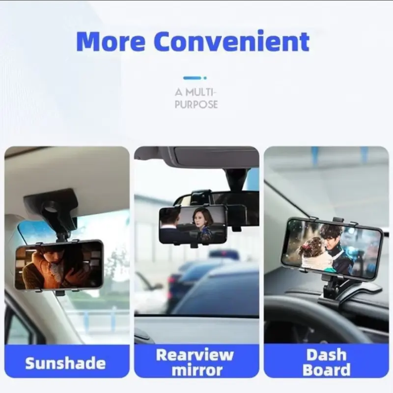 (JMB) Phone Holder Mobil NB35 4 in 1 Dudukan Hp Universal Original Untuk Pemasangan Di Dashboard Sunvisor Rearview 7