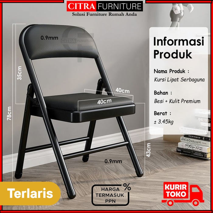 Gambar SHUMO Kursi Lipat Besi | Kursi Kantor dari Citra furniture Kota Administrasi Jakarta Pusat Tokopedia