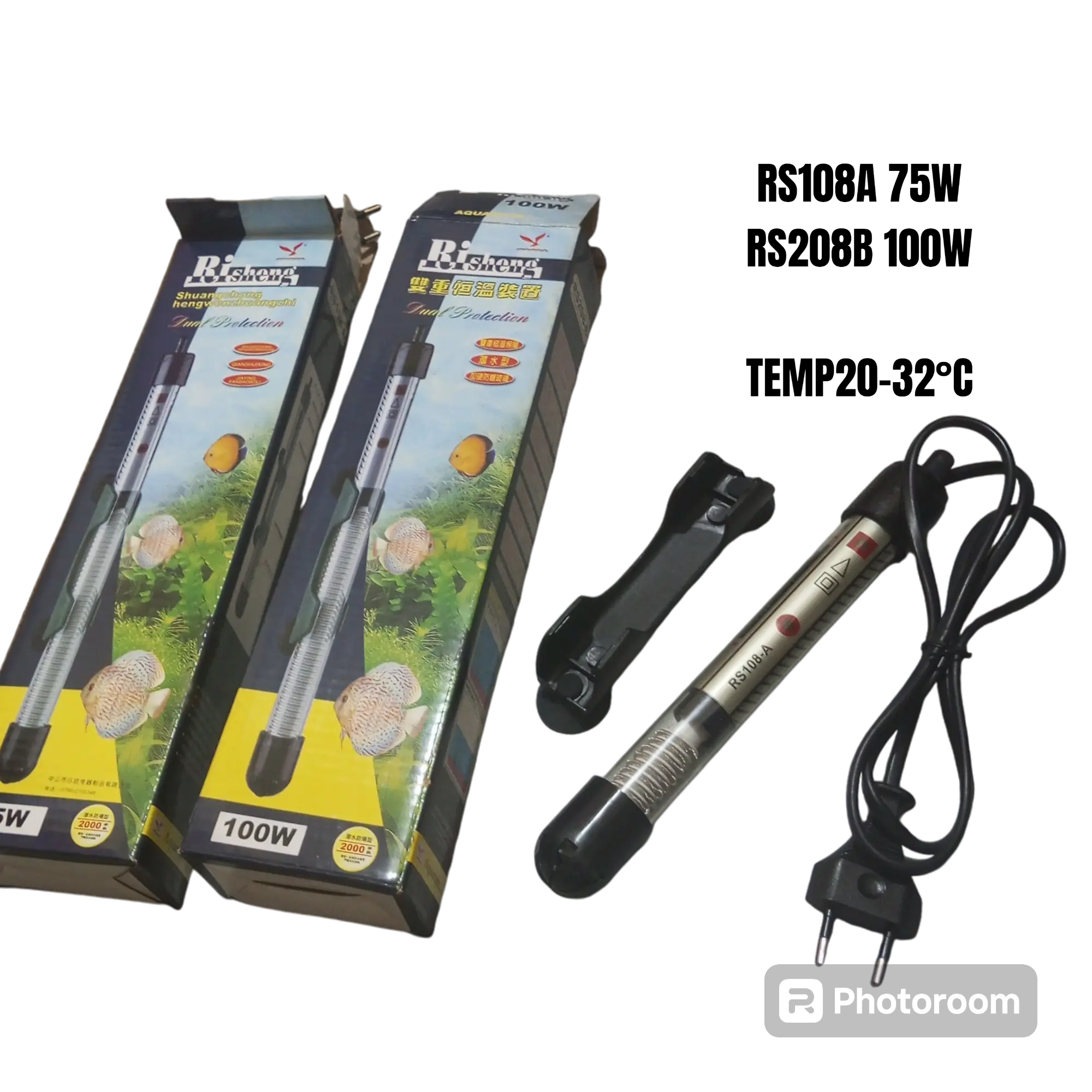 Heater Akuarium Kolam 75-100W Heater Aquarium otomatis Pemanas suhu Air Super Cepat