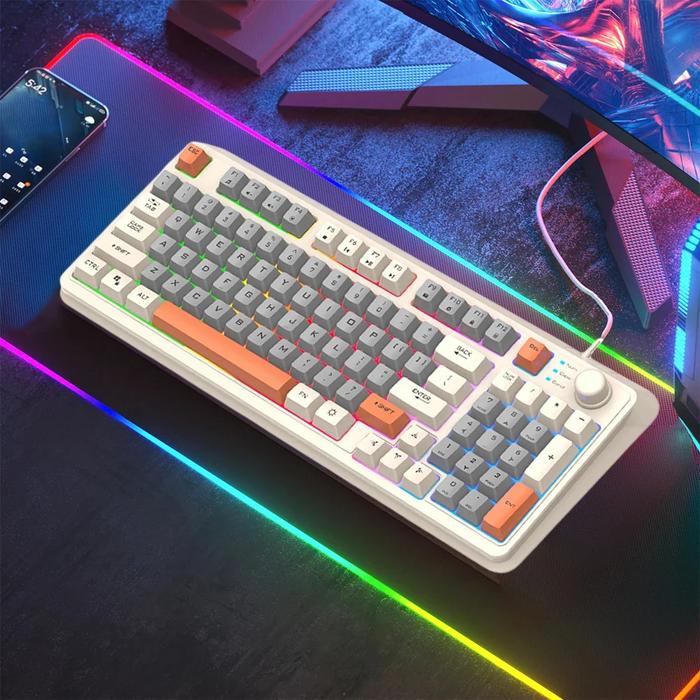 Keyboard Promotion Promo Gaming Keyboard K820 - RGB Light Wired Keyboard / Mechanical Feel ...