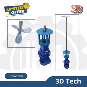 Agitator Mixer kimia SS304 0,37KW 0,5HP 380V Mixer chemical W/Gearbox