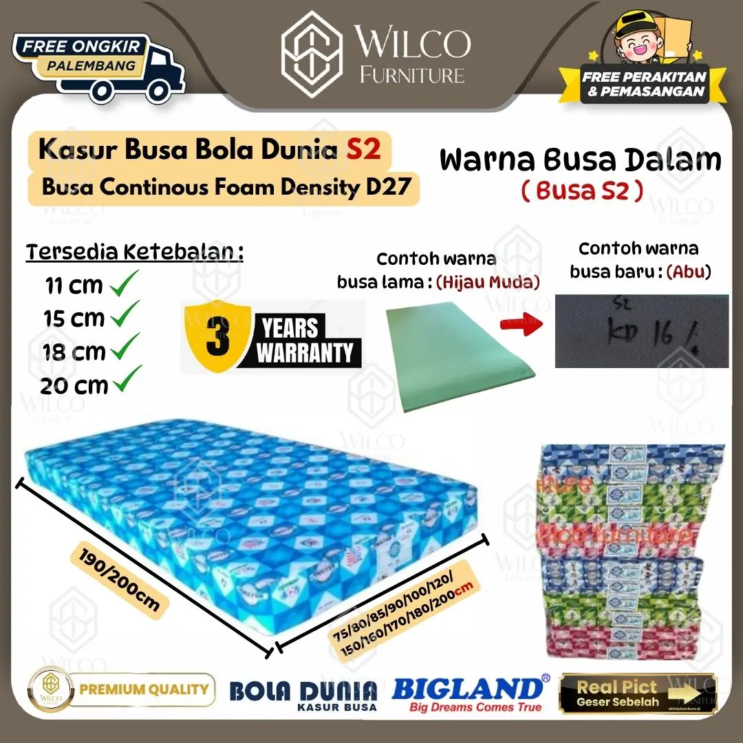 Kasur Busa Bola Dunia / Matras Foam Empuk Bigland Busa S2 Murah PLG