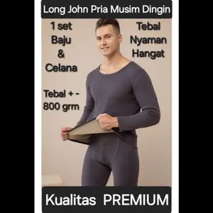 BAJU LONG JOHN PRIA / BAJU WINTER PRIA MUSIM DINGIN LONG JOHN WINTER PRIA 1 SET PAKAIAN SALJU