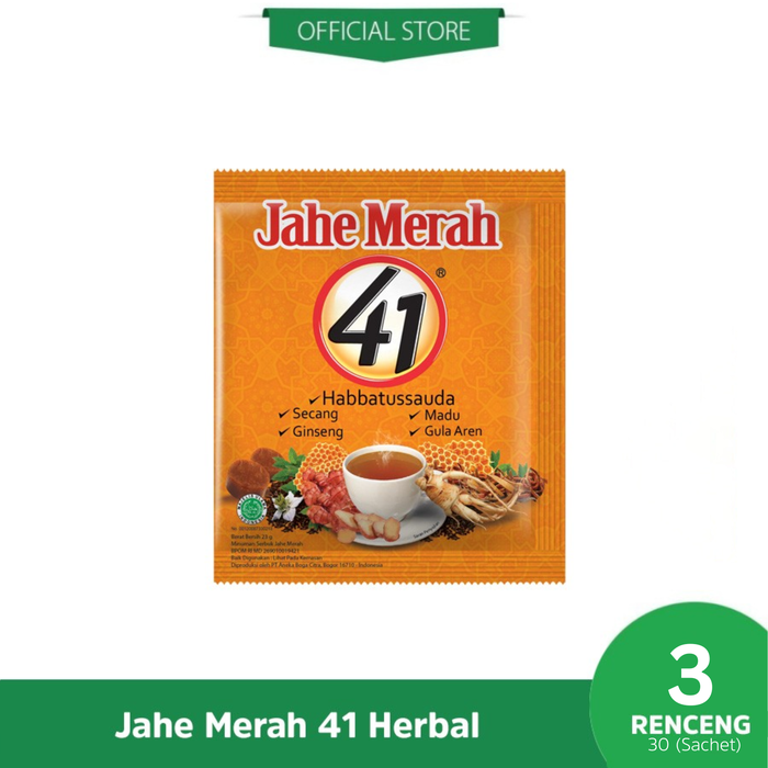 Gambar Paket Jahe Merah 41 herbal - (3 rcg) dari AMH Official Shop Kota Administrasi Jakarta Barat Tokopedia