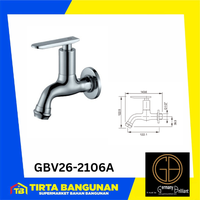 Gambar GERMANY BRILLIANT GBV26 2106A KRAN TEMBOK / KRAN AIR MINIMALIS dari Tirta Bangunan Kota Depok 3 Tokopedia