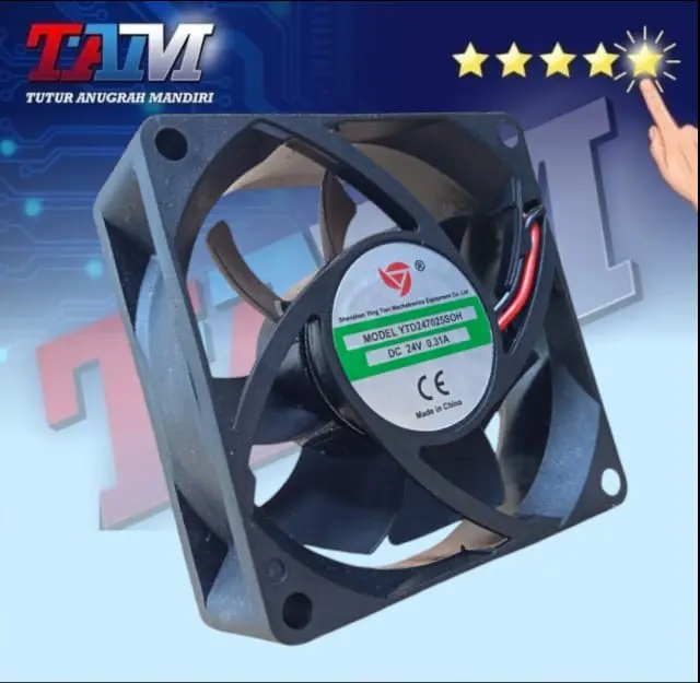 KIPAS 24V 7CM DC BRUSHLESS ukuran 7x7x2,5cm