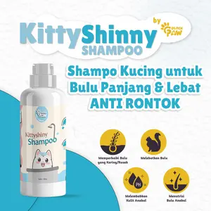 Golden Paw Shampoo KittyShiny Shampo Kucing Bulu Panjang dan Bulu Lebat Anti Rontok Formula Lembut Aman untuk Grooming 100ml & 250ml
