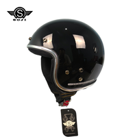 Gambar SOJI Helm Polos Reno Custom List Chrome Retro Classic Dewasa Pria Wanita Hijab Pet Hitam - hitam glos, M (57-58 cm) dari SOJI Helmet Official Store Kab. Tangerang 5 Tokopedia
