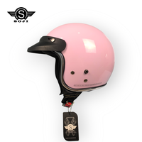 Gambar SOJI Helm Polos Reno Custom List Chrome Retro Classic Dewasa Pria Wanita Hijab Pet Hitam - hitam glos, M (57-58 cm) dari SOJI Helmet Official Store Kab. Tangerang 3 Tokopedia