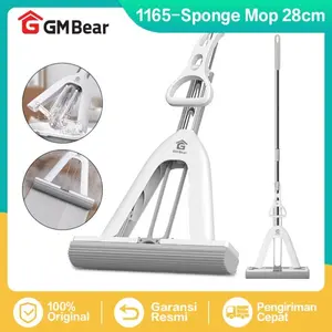 GM Bear Alat Pel Lantai Spons 1165 - Sponge Mop 28cm Pelan Lantai Karet